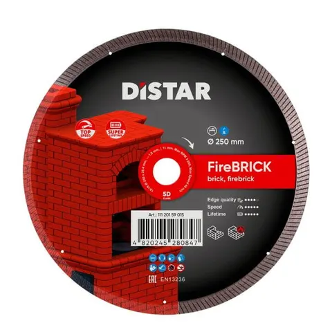 Distar Diamentowa tarcza tnąca 250 FireBRICK do cięcia klinkieru