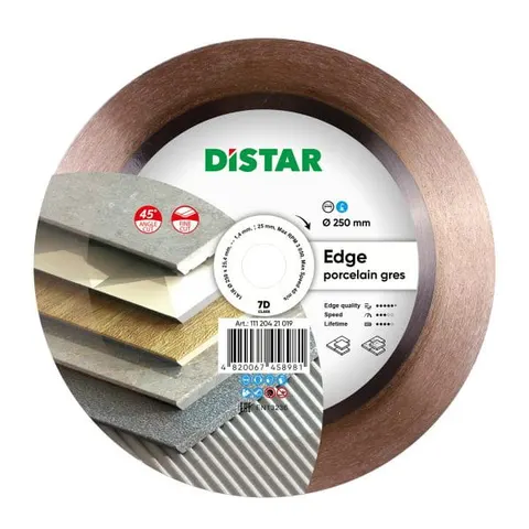 Distar TARCZA DIAMENTOWA DO CIĘCIA POD KĄTEM 45 STOPNI 1A1R EDGE 250 mm