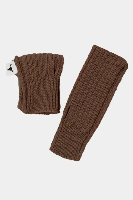 Rękawiczki 627 MITEN brown MERINO booso