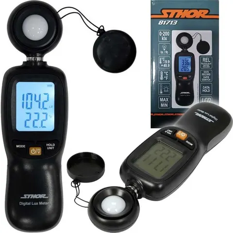 Luksomierz 0-200000 lux z termometrem STHOR 81713