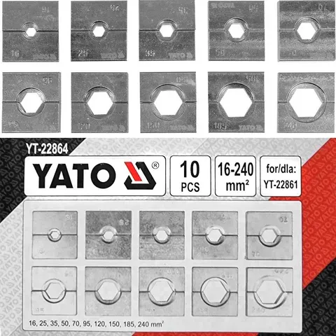 Matryce wymienne 16-240 mm2 do praski YT-22861 YATO YT-22864