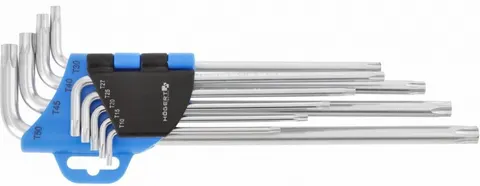 HOGERT KLUCZE TORX CrV 9 SZTUK EXTRA DŁUGIE HT1W810