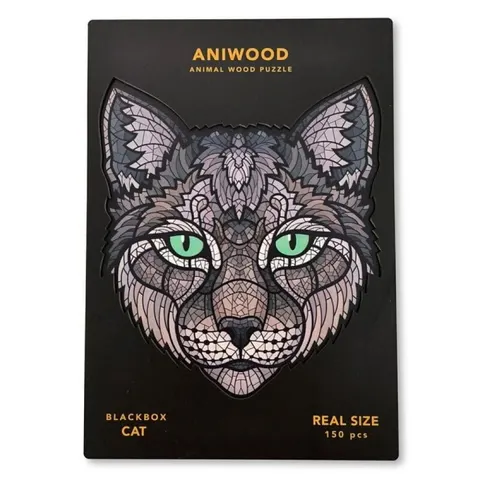 Drewniane Puzzle Premium 8 lat+ Kot M 150 el. Aniwood JCAW7403M