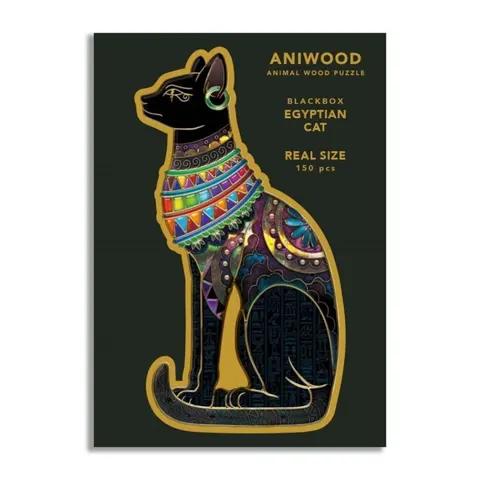 Drewniane Puzzle Premium 8 lat+ Kot egipski M 150 el. Aniwood JCAW6108M