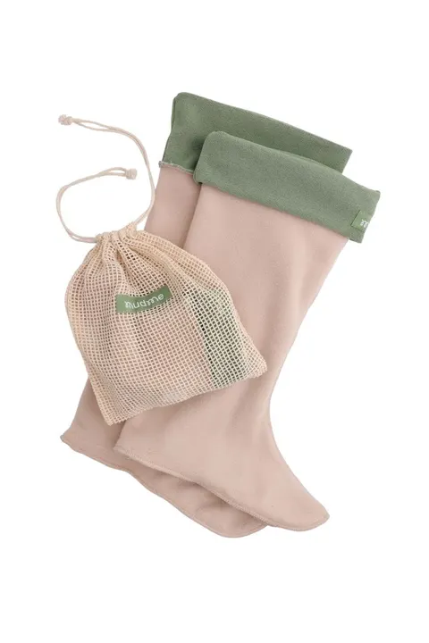 Ocieplacze do kaloszy damskich mudme Sage Green ZIELONE polarowe