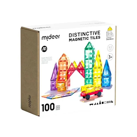Klocki magnetyczne 100 el. 3 lata+ mideer CT1223