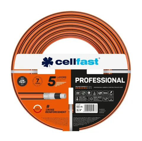 CELLFAST WĄŻ OGRODOWY PROFESSIONAL 3/4" 50MB 15-062 – DARMOWA WYSYŁKA
