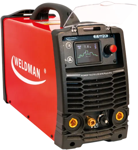Spawarka Weldman Power TIG 210 LCD AC DC Synergic - PFC 230V