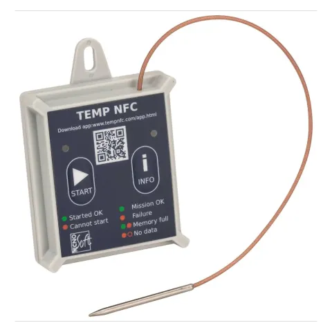 Tecnosoft TempNFC RCE-80 TS01TNFCRE-80 – rejestrator temperatury z sondą do -80°C