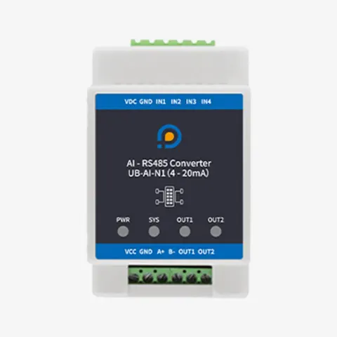 UbiBot UB-AI-N1 – konwerter 4-20 mA na RS485 Modbus do rejestratorów GS1 i PLC