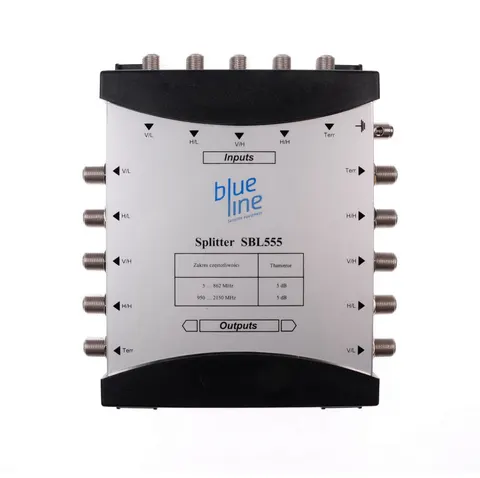 Splitter 2 - drożny SBL 555 Blue Line, 4 x SAT + TV