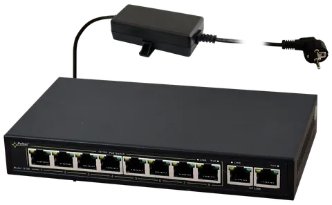 Switch PoE 10-portowy S108 do 8 kamer IP