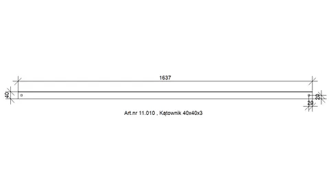 Konstrukcja PV. Art.nr 11.010A - kątownik L1637