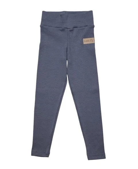 Legginsy prążkowane RIB dusty blue