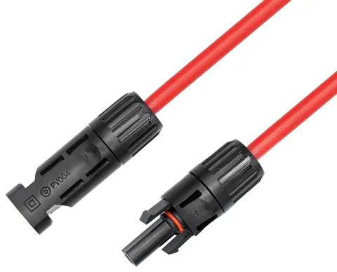 Przedłużacz kabel solarny czerwony - 10m