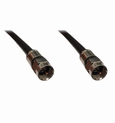 Kabel koncentryczny z wtykami F czarny 12m.