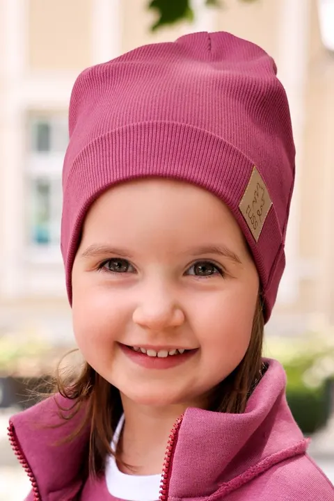 Czapka z kominem BERRY prążek