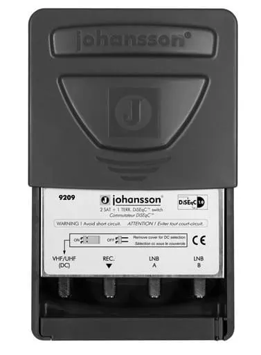 Przełącznik DISEQC 2/1 + T /12V. TYP 9209