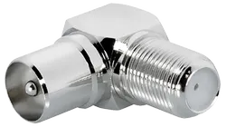 Adapter gniazdo F -> wtyk TV IEC kątowy