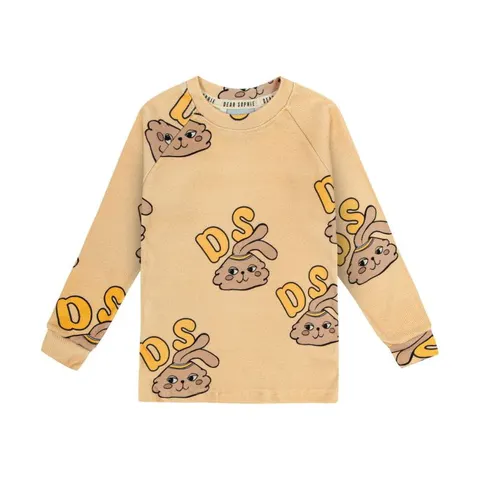 Longsleeve prążek KRÓLIK ŻÓŁTY