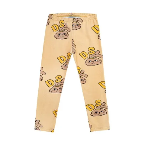 Legginsy prążek KRÓLIK ŻÓŁTY