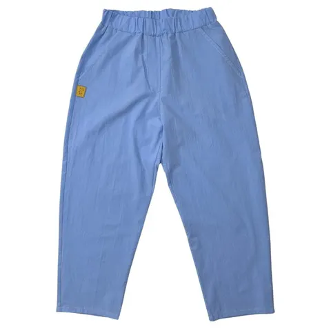 Spodnie 034-25 GIRL TROUSERS - BLUE LAGUN ( 100% COTTON )