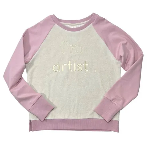 Bluza 054-25 I'M ARTIST- SWEATSHIRT - PINK POWDER & CREAM FROTE