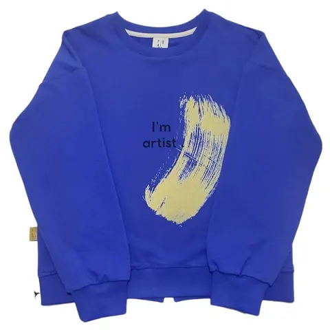 Bluza 061-25 SWEATSHIRT PAINT - CORNFLOWER