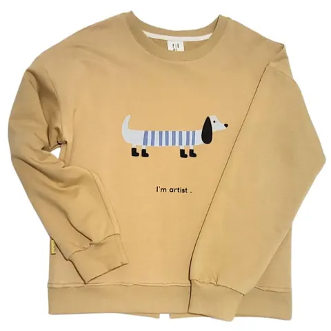 Bluza 063-25 SWEATSHIRT WH DOG - OCHRE
