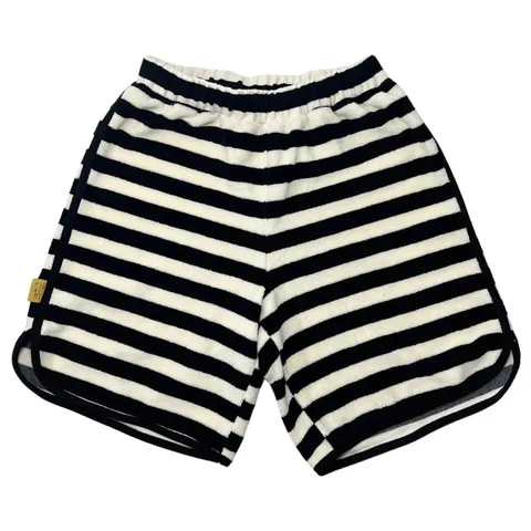 Szorty 076-25 FROTE SHORTS -BLACK & WHITE STRIPES