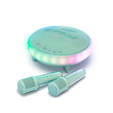 Przenośny Głośnik Karaoke z 2 mikrofonami 3 lata+ KIDYWOLF KIDYKARAOKE-GR