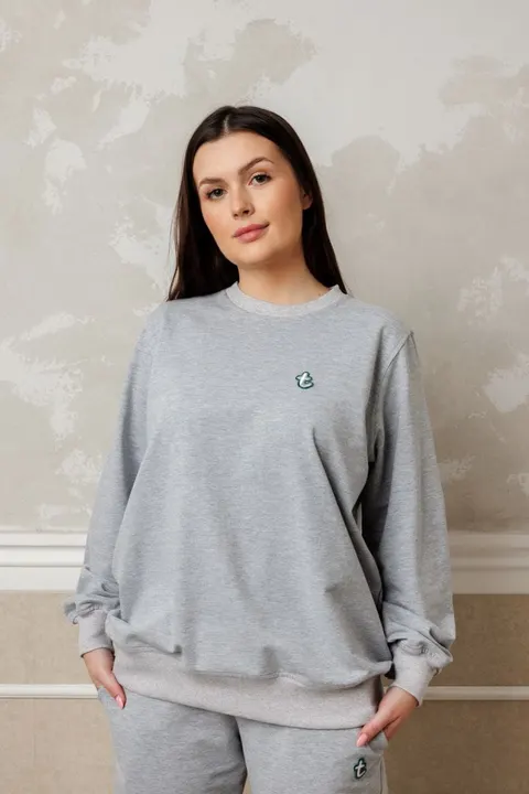 Bluza damska LOOSE szary melanż