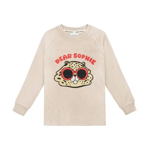 Longsleeve prążek CHOMIK BRĄZOWY
