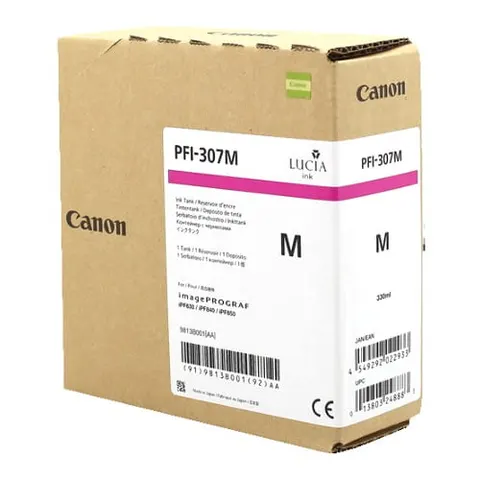 Tusz Canon PFI-307 M | magenta - karmazynowy | CF9813B001AA | ORYGINALNY