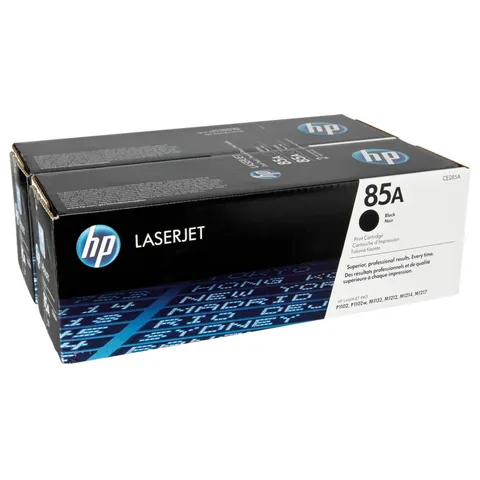 Zestaw dwóch tonerów HP 85A CE285AD do LaserJet Pro P1102,M1132 | 2 x 1 600 str. | black