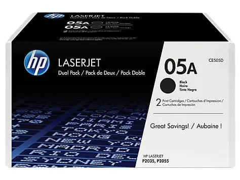Zestaw dwóch tonerów HP 05A CE505D do LaserJet P2035/2055 | 2 x 2 300 str. | black