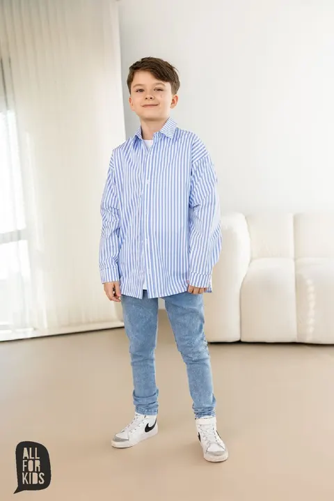 Spodnie jeansowe z dzianiny NIEBIESKIE