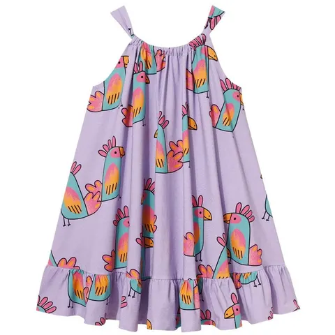 Sukienka Bow Dress VIOLET PARROTS