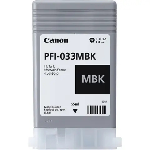 Tusz PFI-033 MBk matt black - czarny mat TM-500/600 | oryginalny