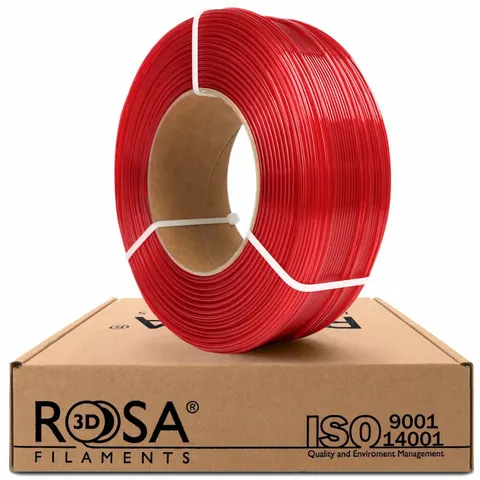 Filament ReFill PET-G Standard HS ROSA 3D 1.75mm Red Transparent 1kg