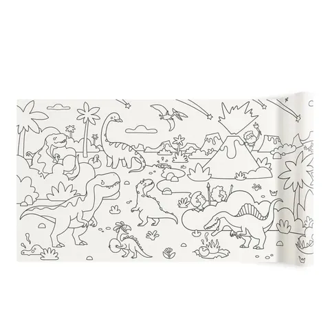 Kolorowanka w rolce samoprzylepna Dinozaury 4 metry 3 lata+ mideer MD3303