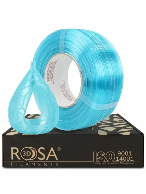 Filament ReFill PET-G Standard HS ROSA 3D 1.75mm Blue Ice Tr. 1kg