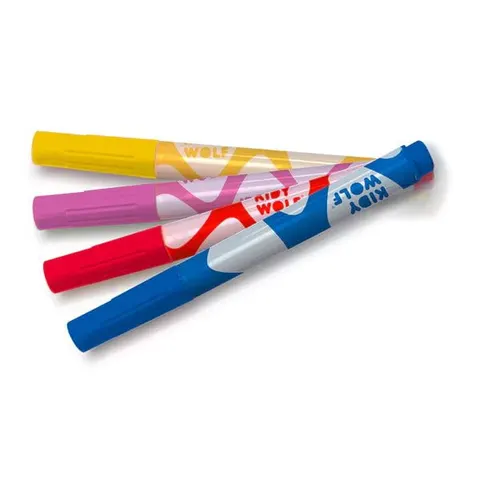 Fluorescencyjne markery do tablicy KIDYDRAW-PRO 3 lata+ KIDYWOLF KIDYMARKER-RMCB