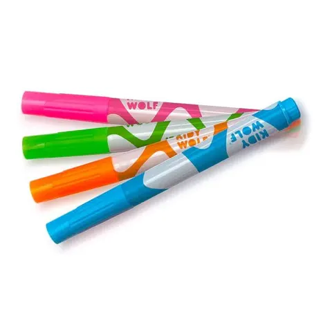 Fluorescencyjne markery do tablicy KIDYDRAW-PRO 3 lata+ KIDYWOLF KIDYMARKER-RGBO