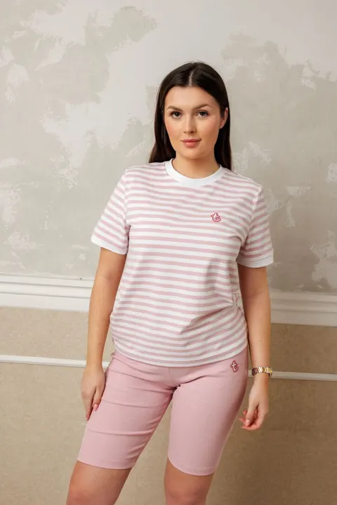 Kolarki damskie RIB prążkowane LIGHT PINK