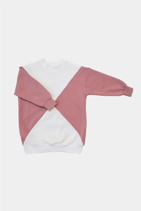 Sukienka 306 PANEL DRESS PINK/ECRU