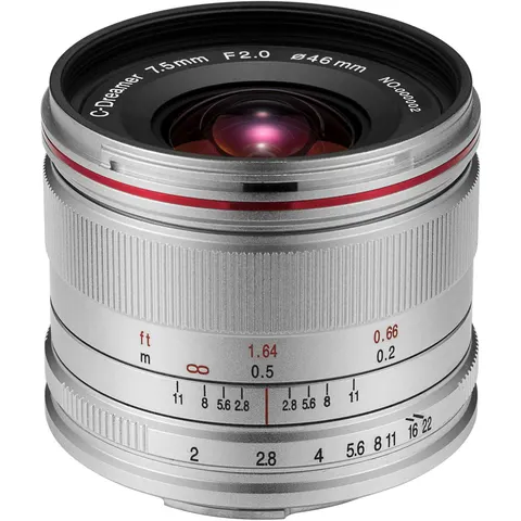 Obiektyw Venus Optics Laowa 7.5 mm f/2 C-Dreamer Lightweight Micro 4/3 srebrny