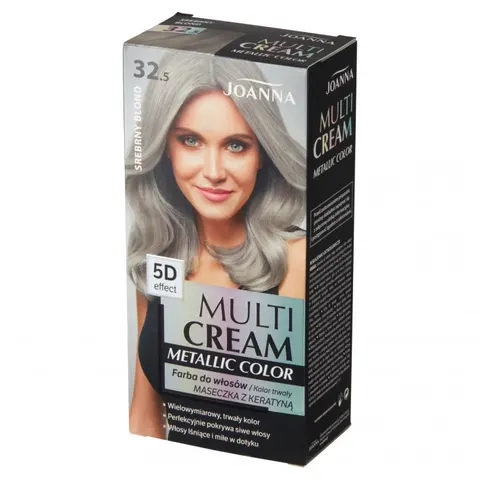 JOANNA Farba Do Włosów Multi Cream Metallic 32.5 Srebrny Blond