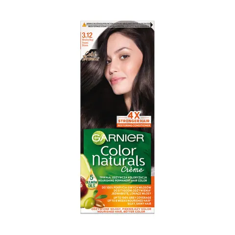 GARNIER COLOR NATURALS Farba do włosów 3.12 MROŹNY BRĄZ