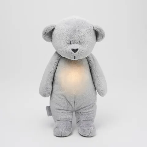 Szumiący Miś z lampką Szary Moonie Basic 2.0 Silver 0 m+